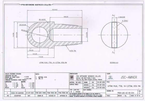 China НТ55 R3 Thread Protector With Lifting bail 7&quot; OD X 14-1/2&quot; OAL HT55 LIFTING PLUG supplier