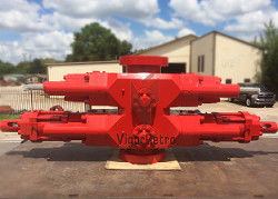 China Double Ram Blowout Preventer 16- 3/4&quot; - 10K (10000PSI) Forged, Flanged Bottom &amp; Top Cameron Type U c/w 4-1/16&quot; Side Outl supplier