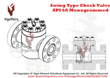 China Swing check valve 4  1/16&quot; 3000 psi RTJ API6A DD U PSL2 PR1  body: 4130 trim: 410 H2S Sour Service supplier