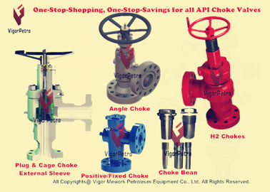 China WELLHEAD CHOKE, ADJUSTABLE 4-1/16&quot; FLANGED 10,000 PSI 2&quot; TRIM H2S, PSL3 PR1 PU HH-NL supplier