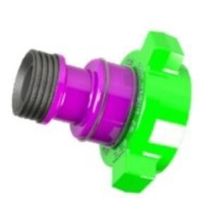 China INTEGRAL CROSSOVER ADAPTER , 5&quot; FIG 1502 MALE SUB X 2&quot; FIG 1502 FEMALE SUB c/w LUG NUT supplier