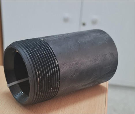 PLUG, 2" LP x 5" LONG, TAPPED WITH 1/2" API LP THREAD.